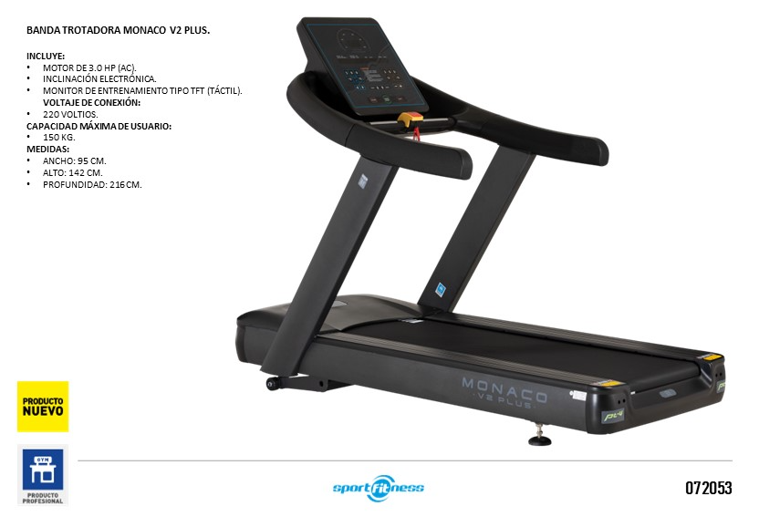 Banda trotadora Monaco V2 Plus