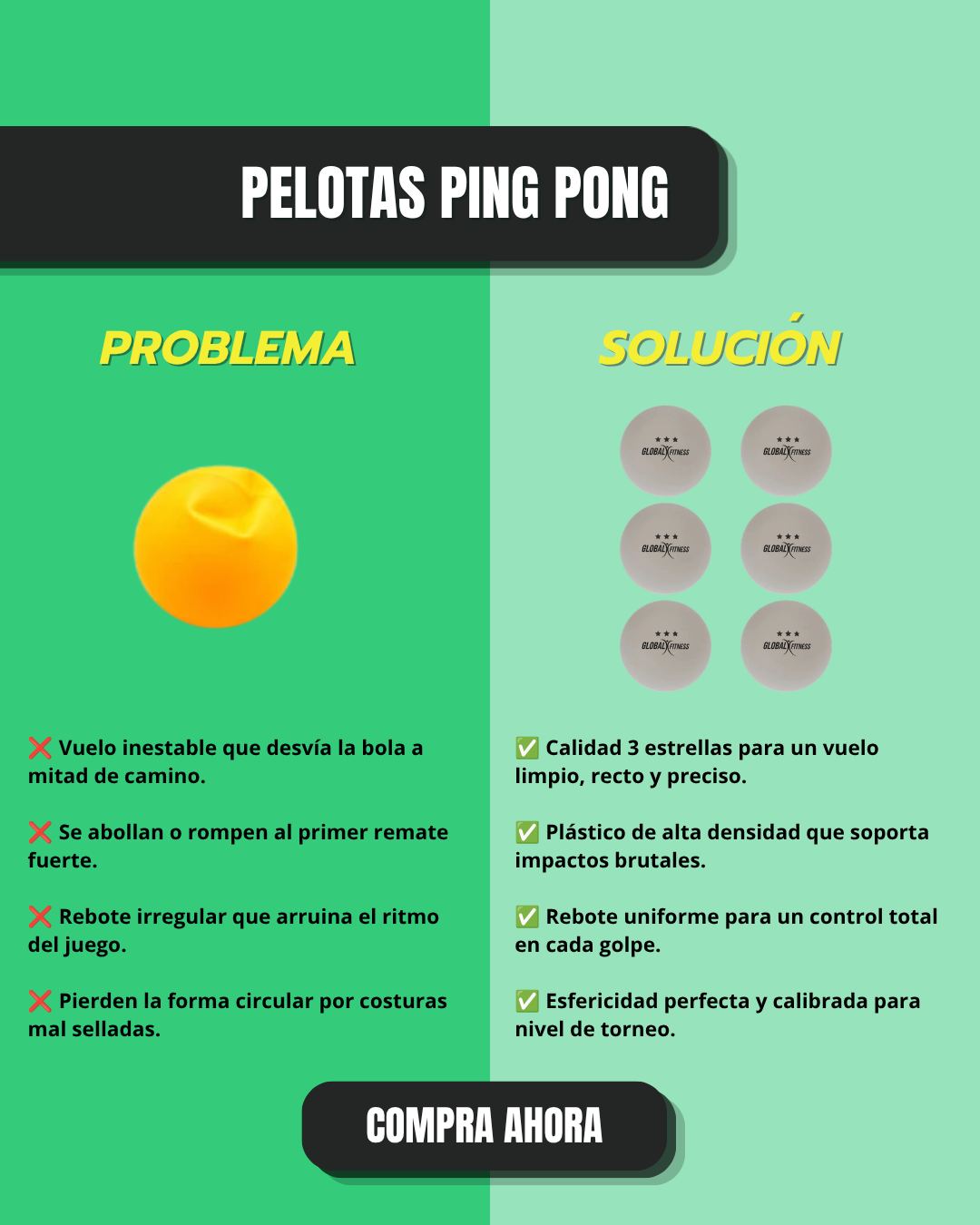 Pelotas De Ping Pong 3 Estrellas Blanca