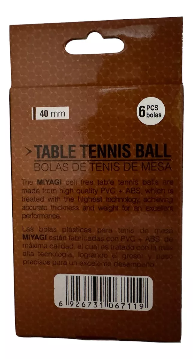 Pelotas De Ping Pong 3 Estrellas Miyagi