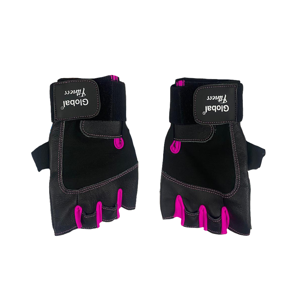 Guantes De Cuero Con Muñequera Mujer Globalfitness