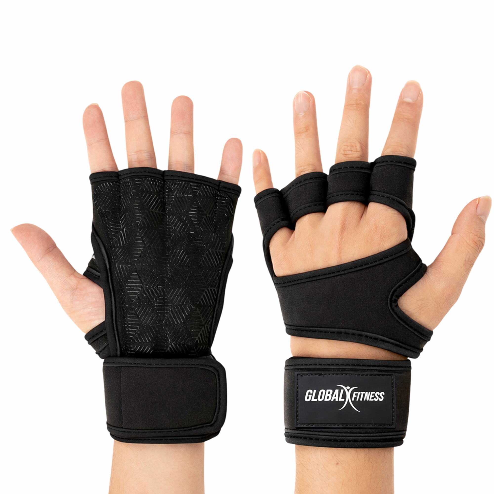 Guante protector de manos para Gym Global Fitness Negro