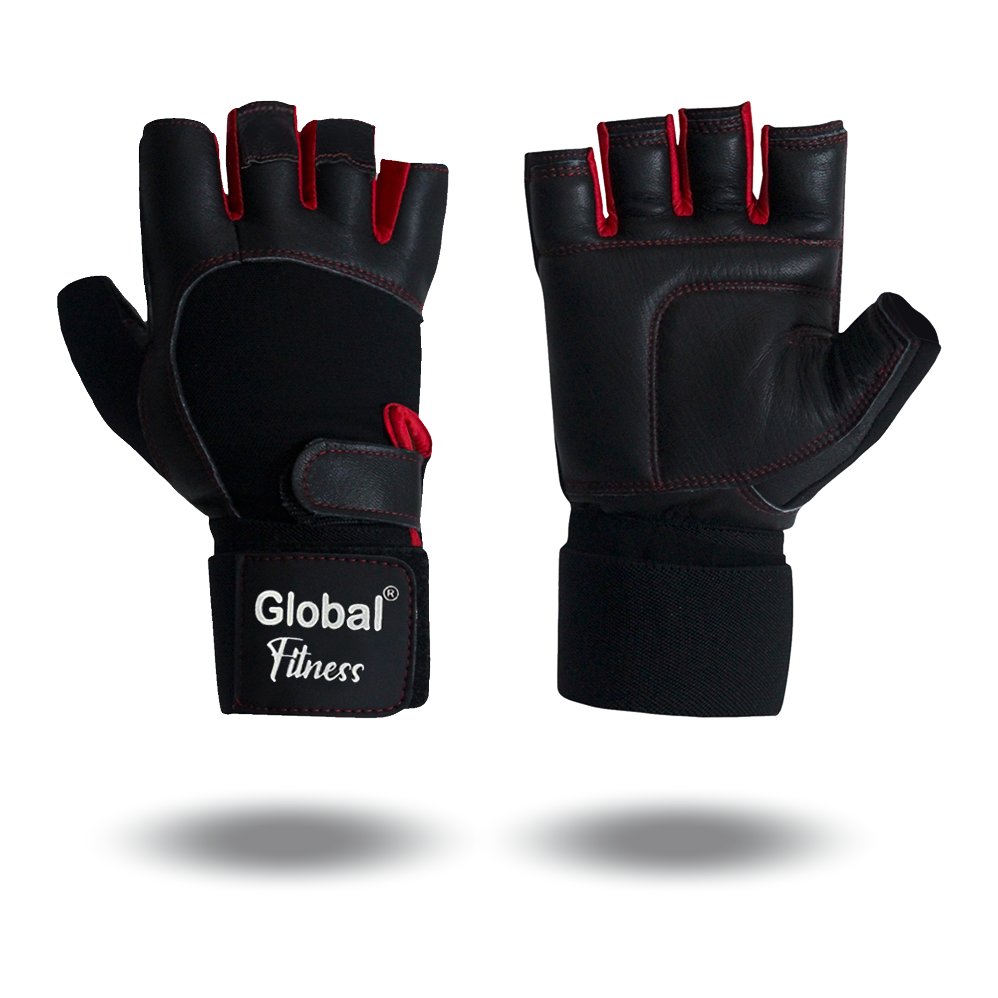 Guantes De Cuero Con Muñequera Hombre Globalfitness