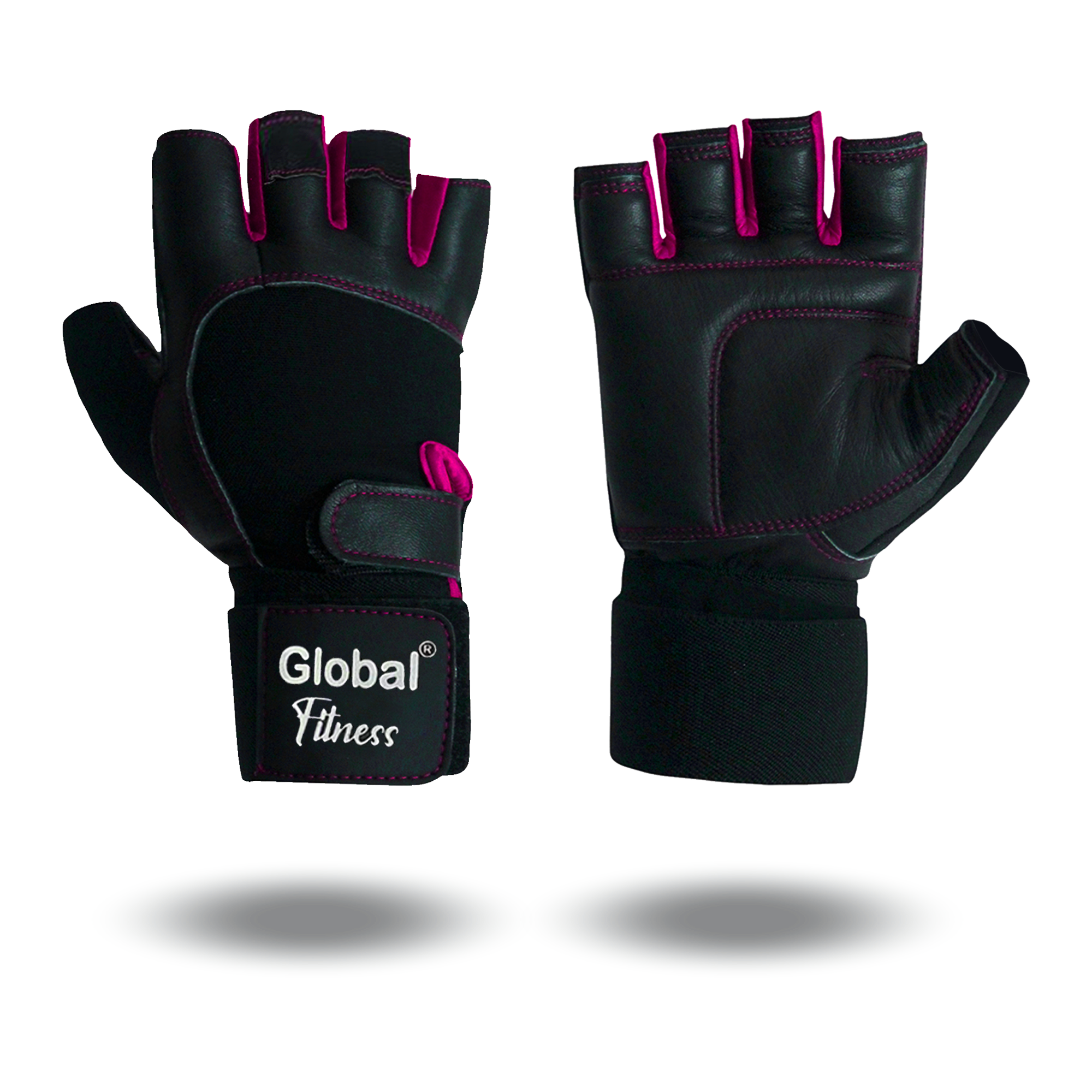 Guantes De Cuero Con Muñequera Mujer Globalfitness