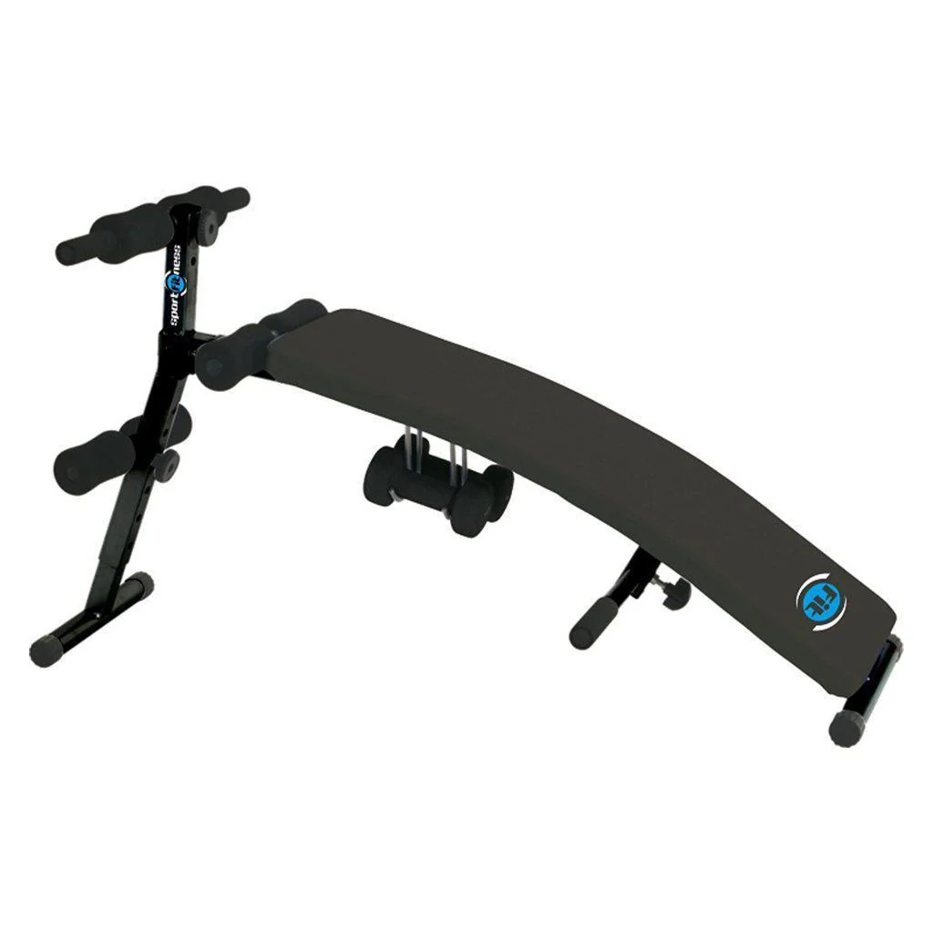 Banco abdominal con mancuernas 1kg curva
