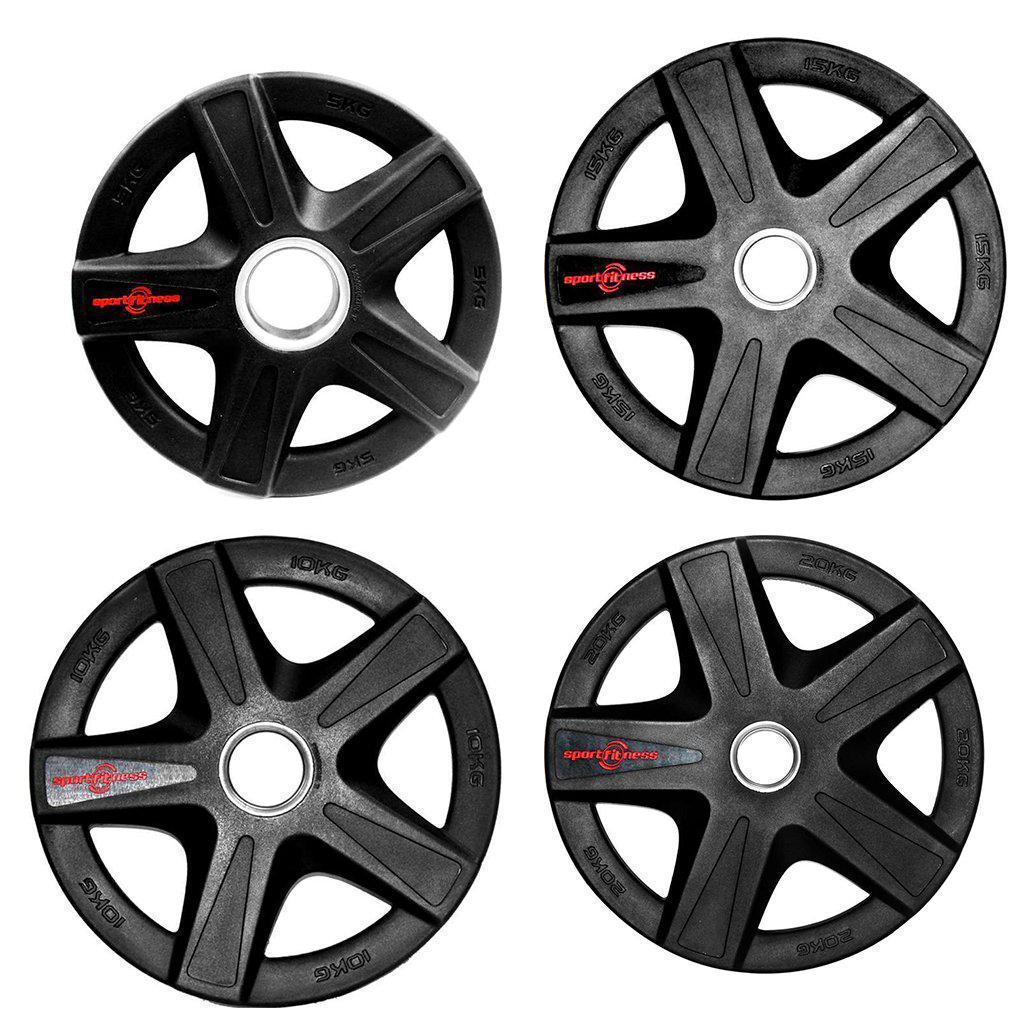Disco Olímpico En Caucho Inyectado Premium 2"