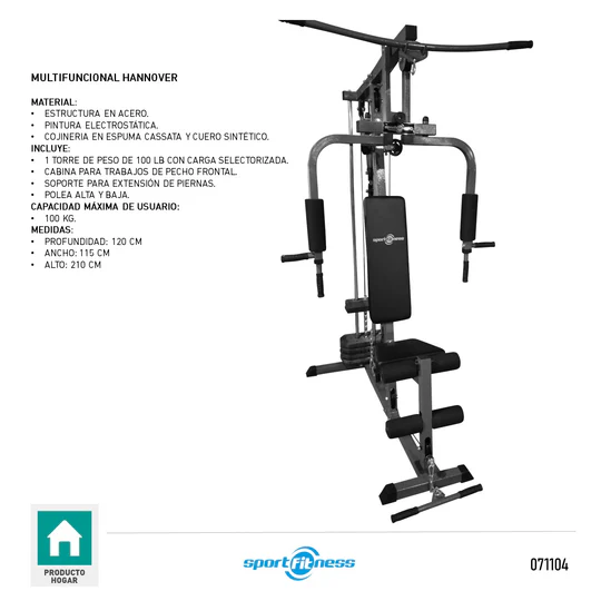 MULTIFUNCIONAL 100 LB SPORTFITNESS