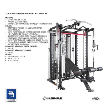 Sistema De Jaula Scs Smith Inspire Sportfitness