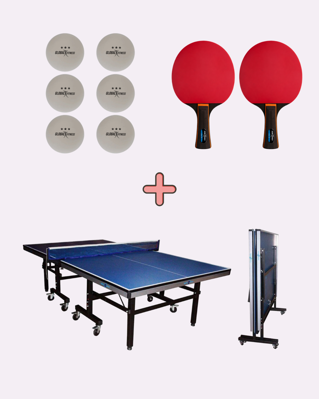 Set All-In-One Ping Pong Global Fitness (Mesa Ping Pong 18 mm)