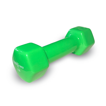 Mancuerna Encauchetada En Vinilo Global Fitness 3 Lb