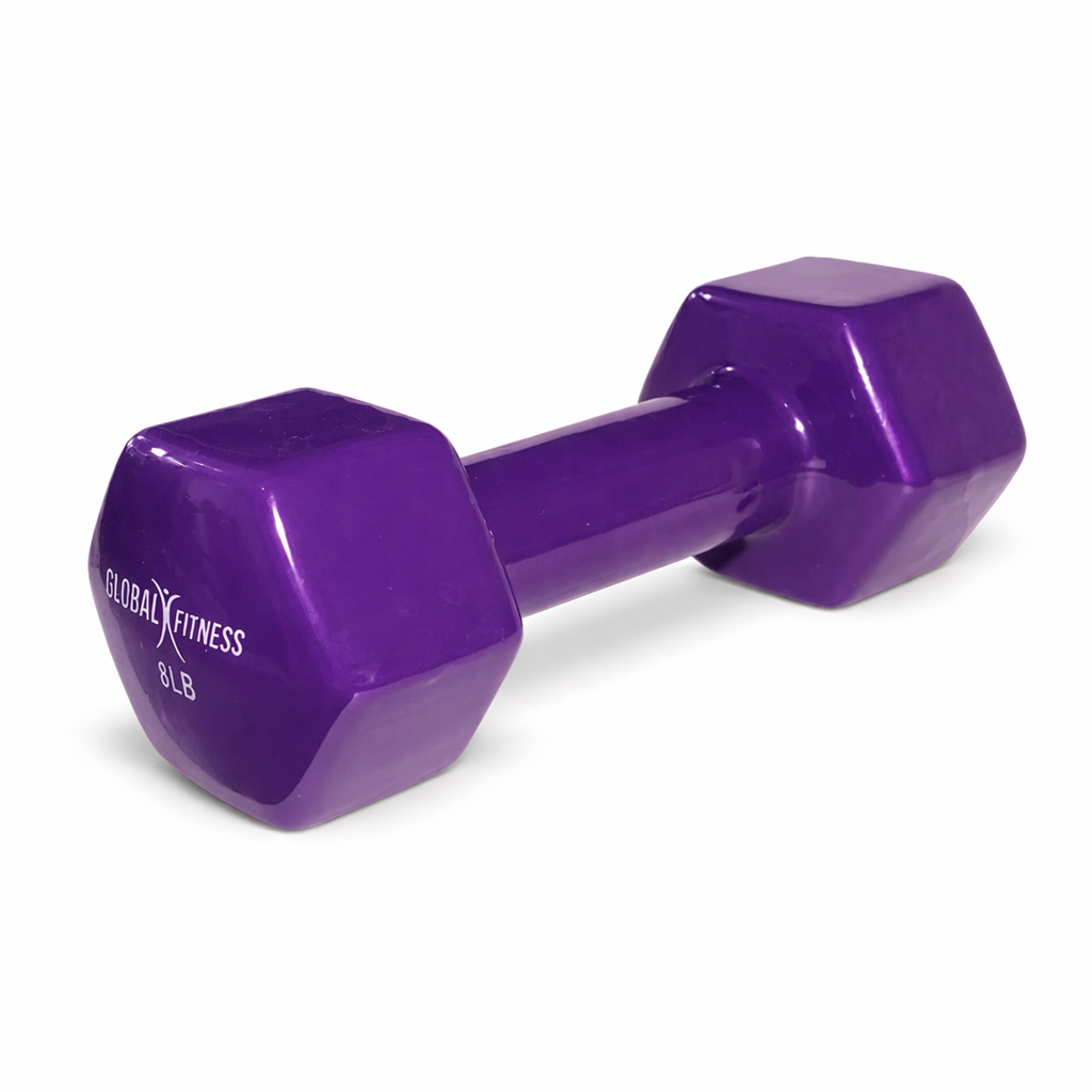 Mancuerna Encauchetada En Vinilo Global Fitness 8 Lb
