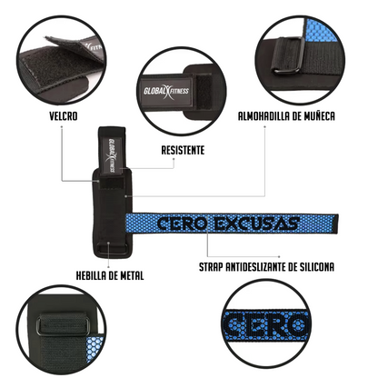 Straps Con Muñequera Para Gym Global Fitness