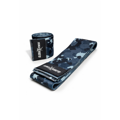Vendas Rodillera camufladas para Gym Azul - Global Fitness
