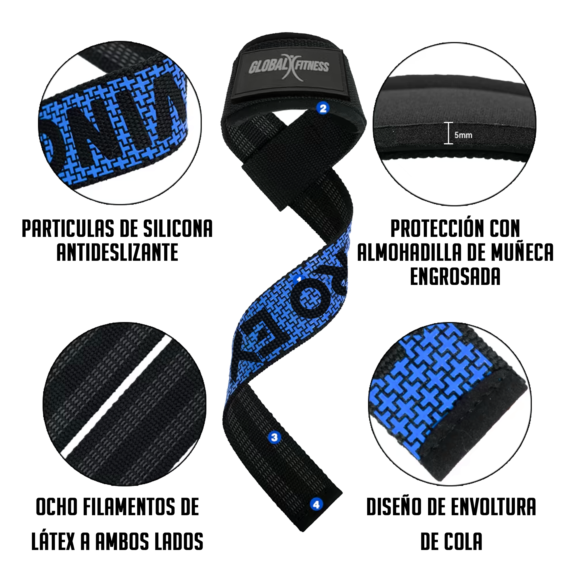 Straps Clásico para Gym Global Fitness
