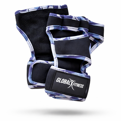 Guante protector de manos para Gym Global Fitness Azul Camuflaje
