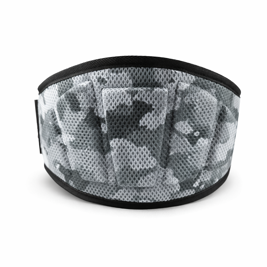 Cinturón lumbar para gym con soporte y ajuste en velcro Gris - Global Fitness