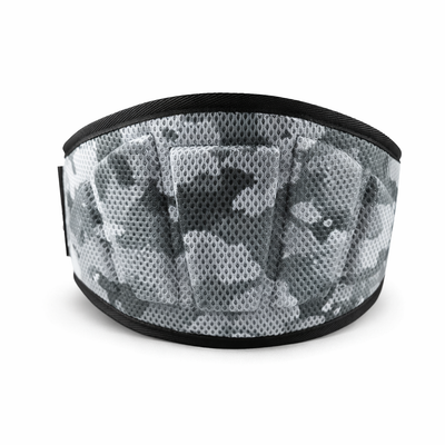 Cinturón lumbar para gym con soporte y ajuste en velcro Gris - Global Fitness