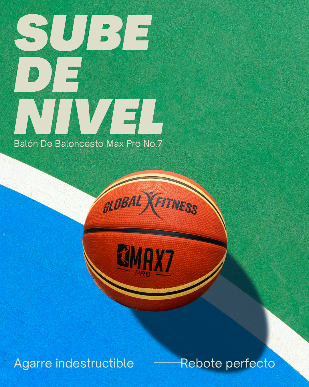 Balón De Baloncesto Max Pro  No.7 Global Fitness