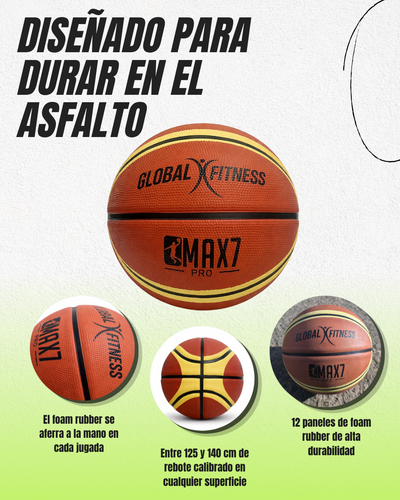 Balón De Baloncesto Max Pro  No.7 Global Fitness