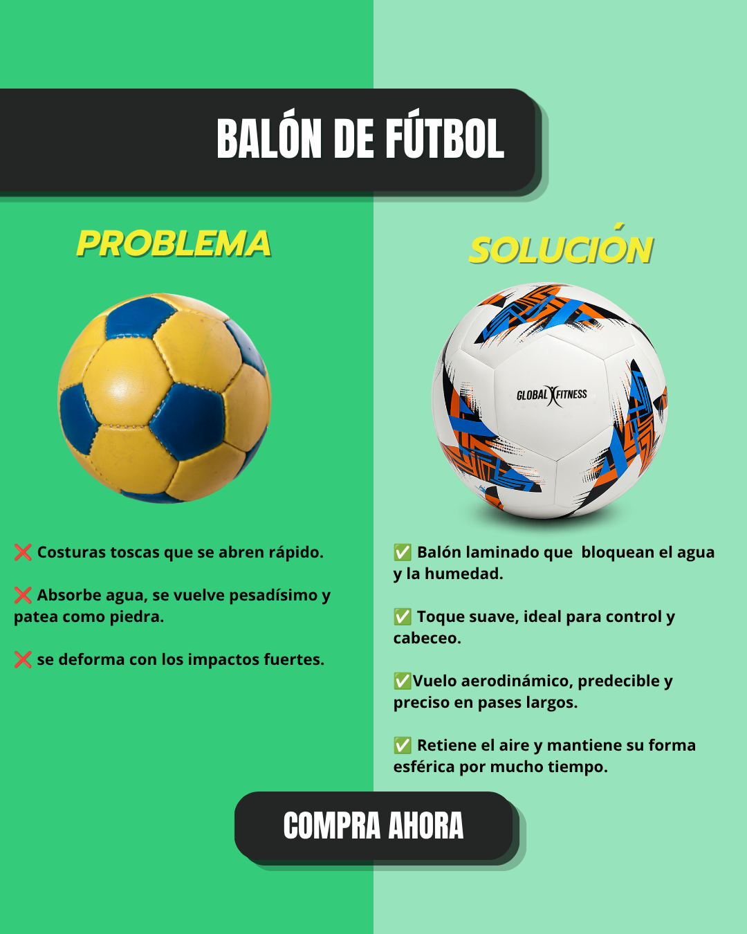 Balón De Fútbol Pro No.5 Global Fitness