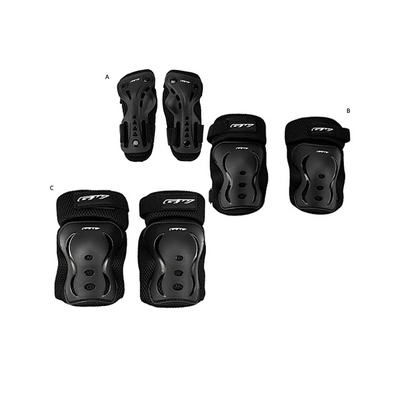 Kit de protección de patinaje Negro GW NIÑO