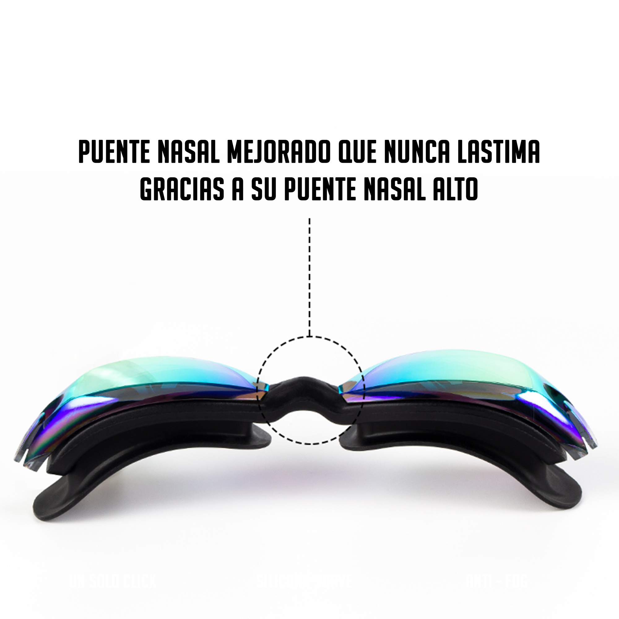 Gafas De Natación Transparentes - Negro
