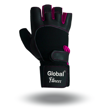 Guantes De Cuero Con Muñequera Mujer Globalfitness