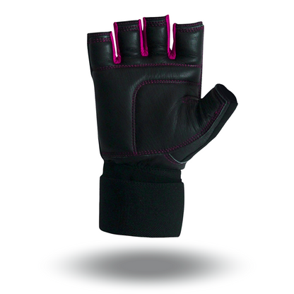 Guantes De Cuero Con Muñequera Mujer Globalfitness