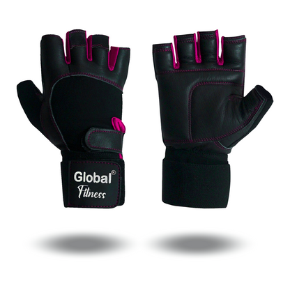 Guantes De Cuero Con Muñequera Mujer Globalfitness
