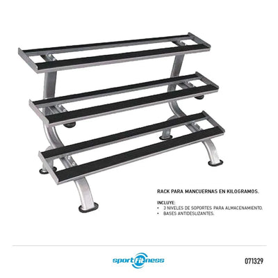 Rack para Mancuernas 3 Niveles