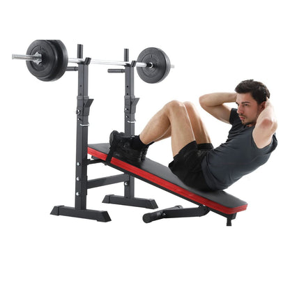 Banco ejercicio con soporte para barra Global Fitness