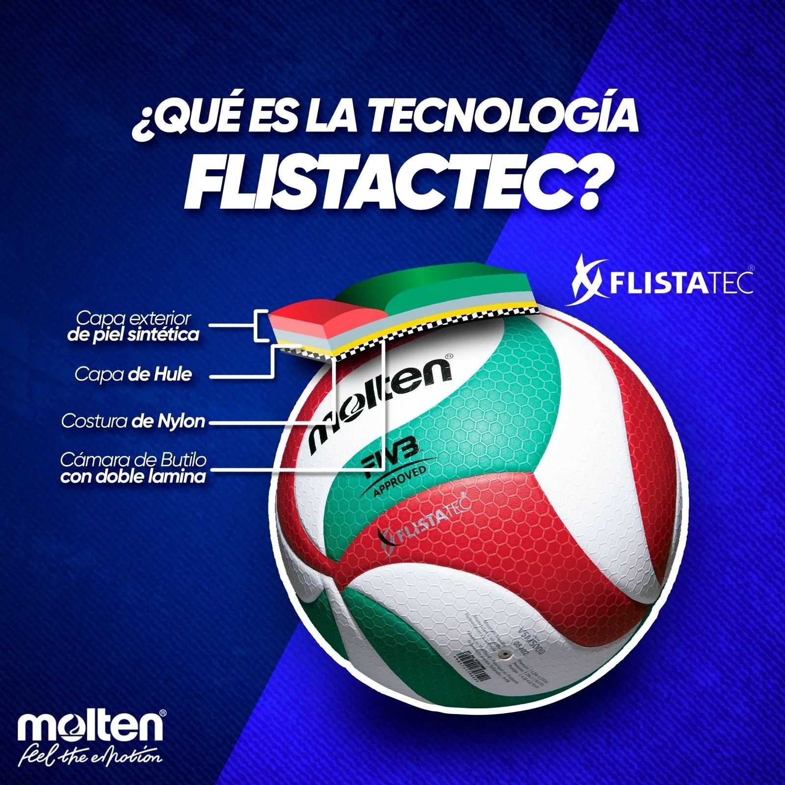 Balón De Voleibol N. 5 V5M5000 Molten