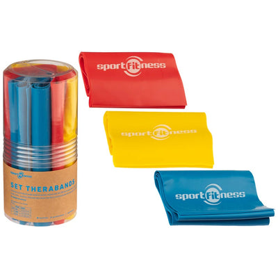 Bandas elásticas de látex en colores abiertos Sportfitness